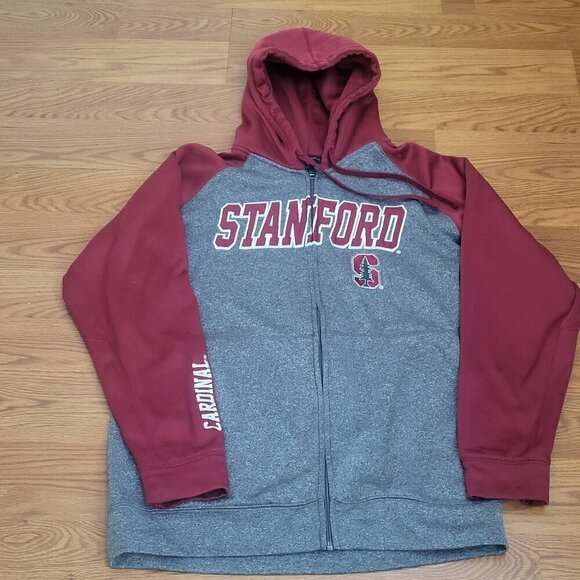 Champion Other - Champion Stanford Cardinal Men’s Medium Gray Red Sewn Jacket Full Zip Hoodie